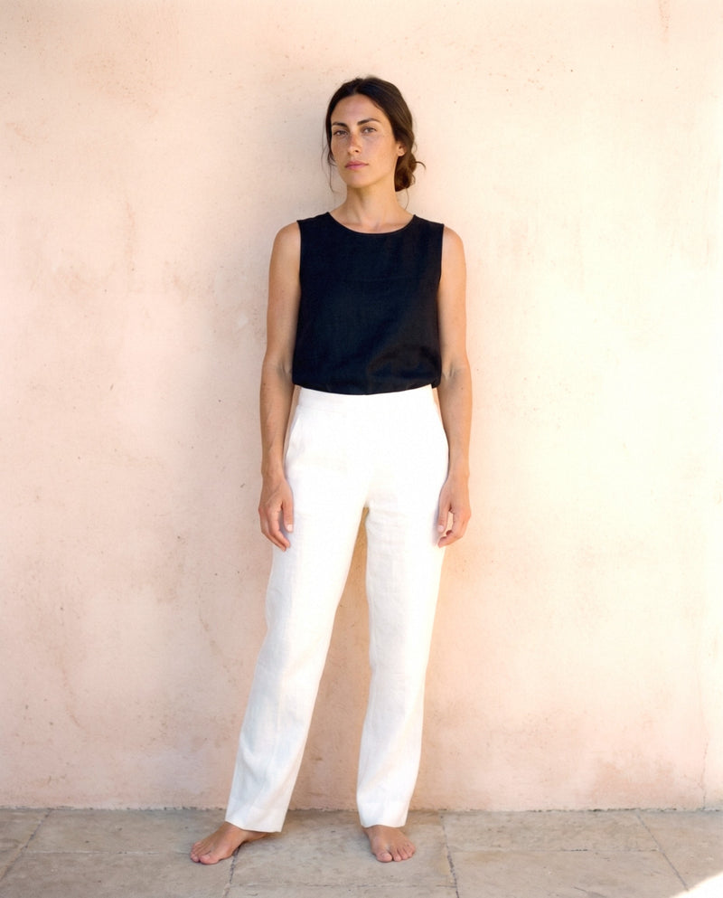 Nina Trousers, in White