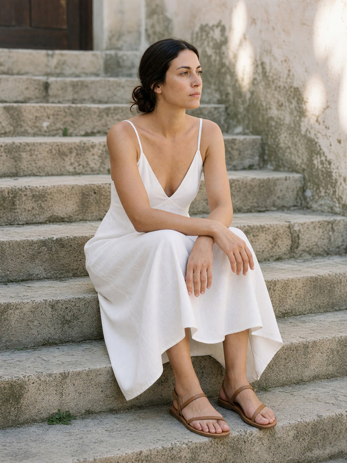 Strappy Linen Sundress, lifestyle