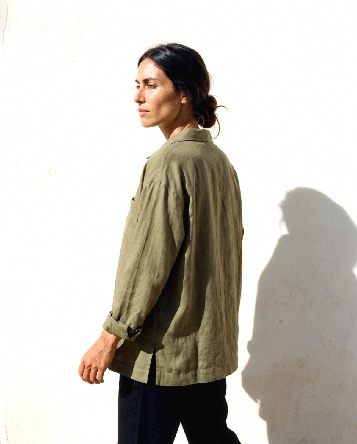 Rita Overshirt, worn outdoors