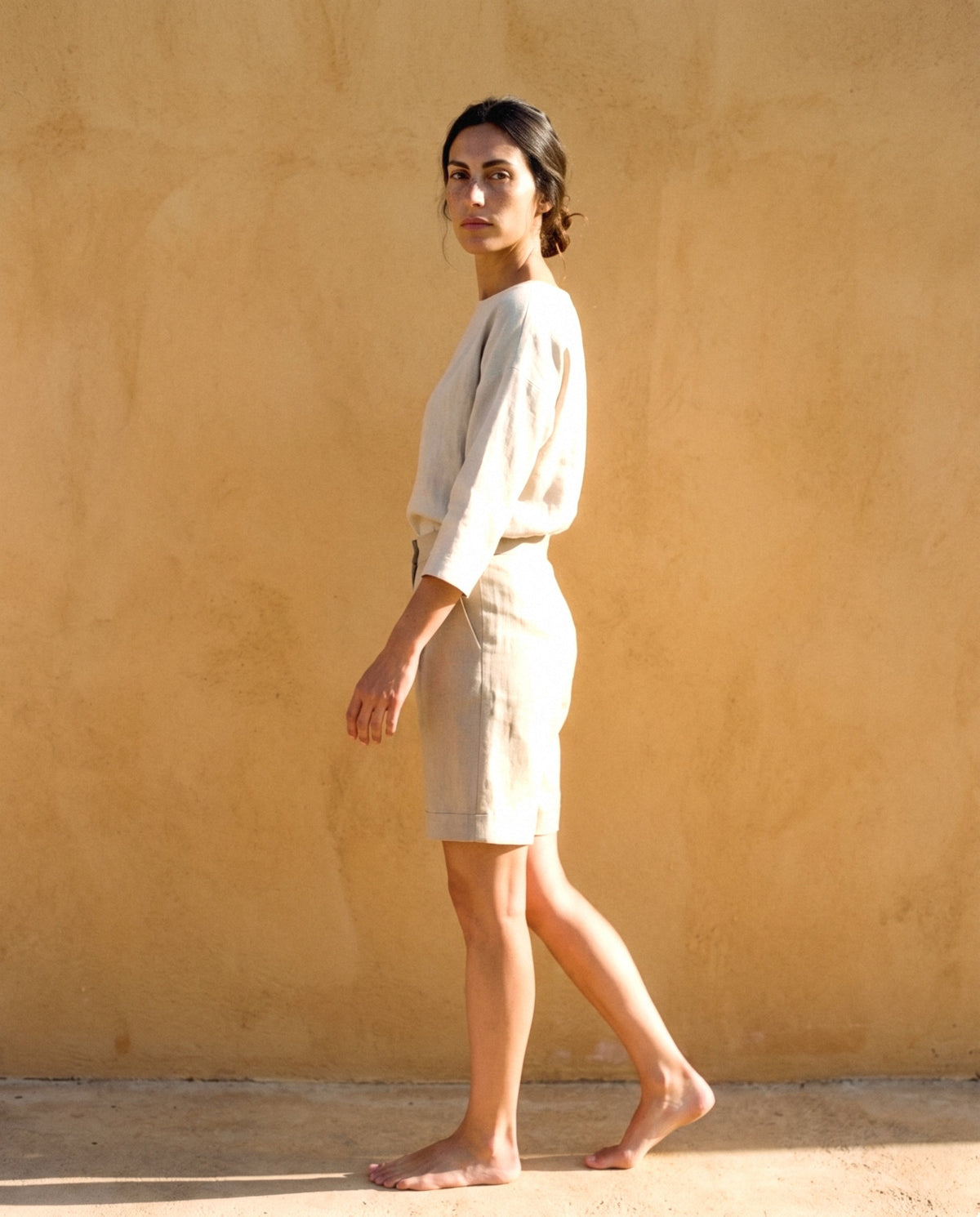 Rosa Shorts, in Natural