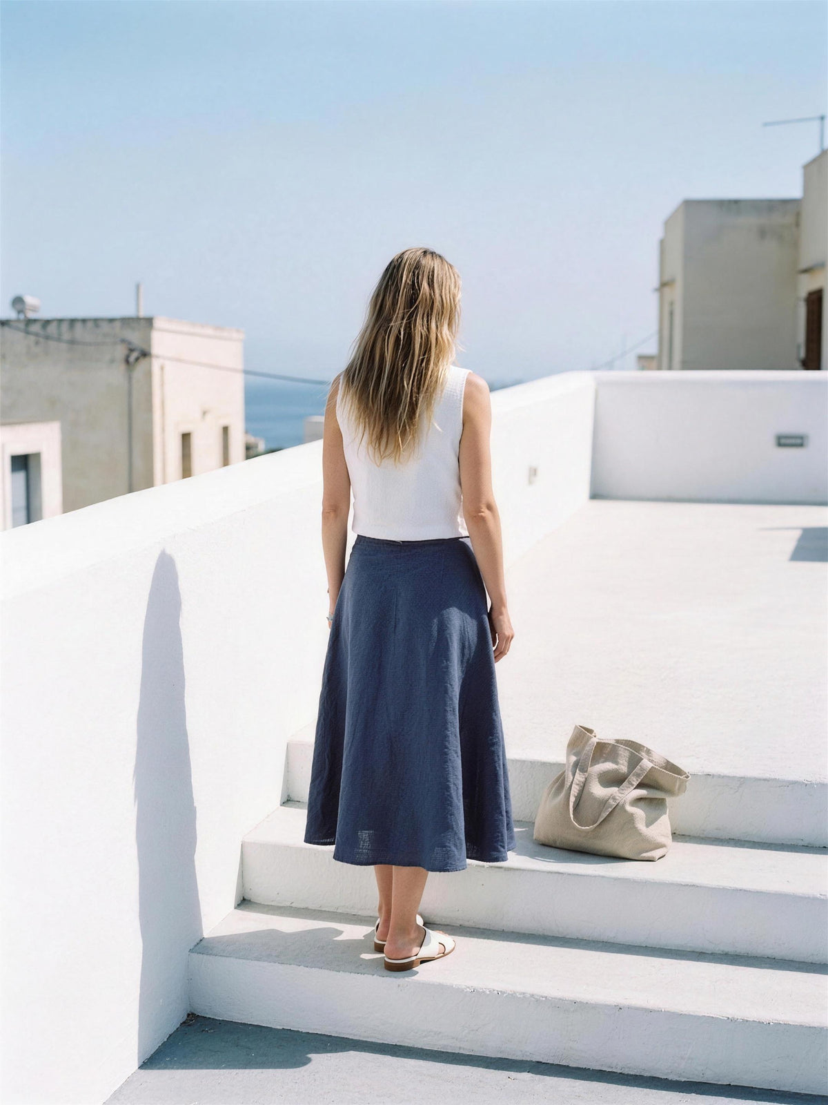 Full Circle Linen Skirt