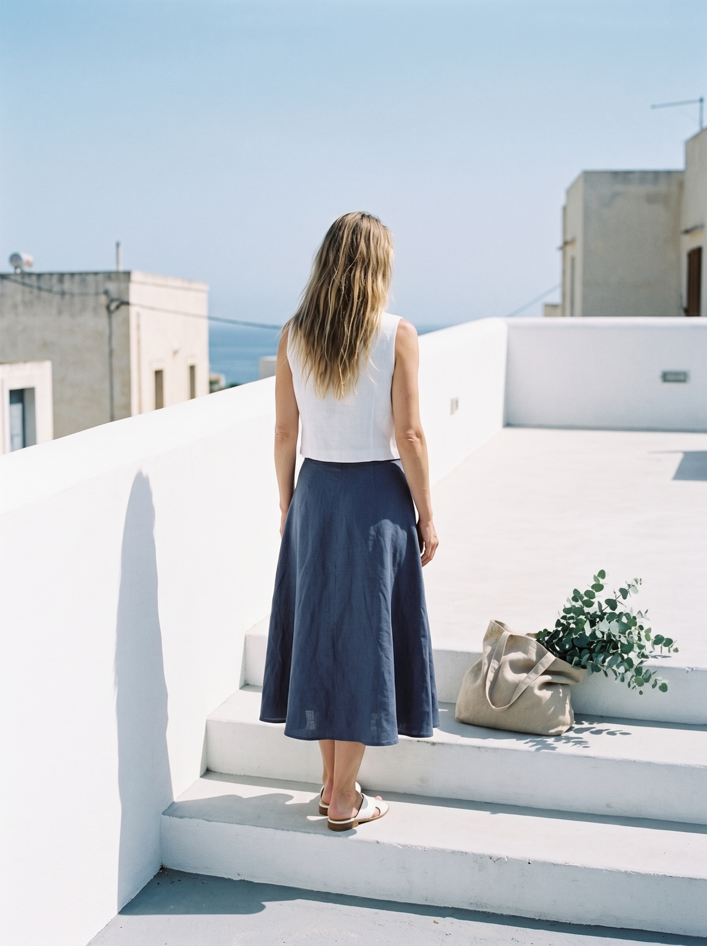 Full Circle Linen Skirt