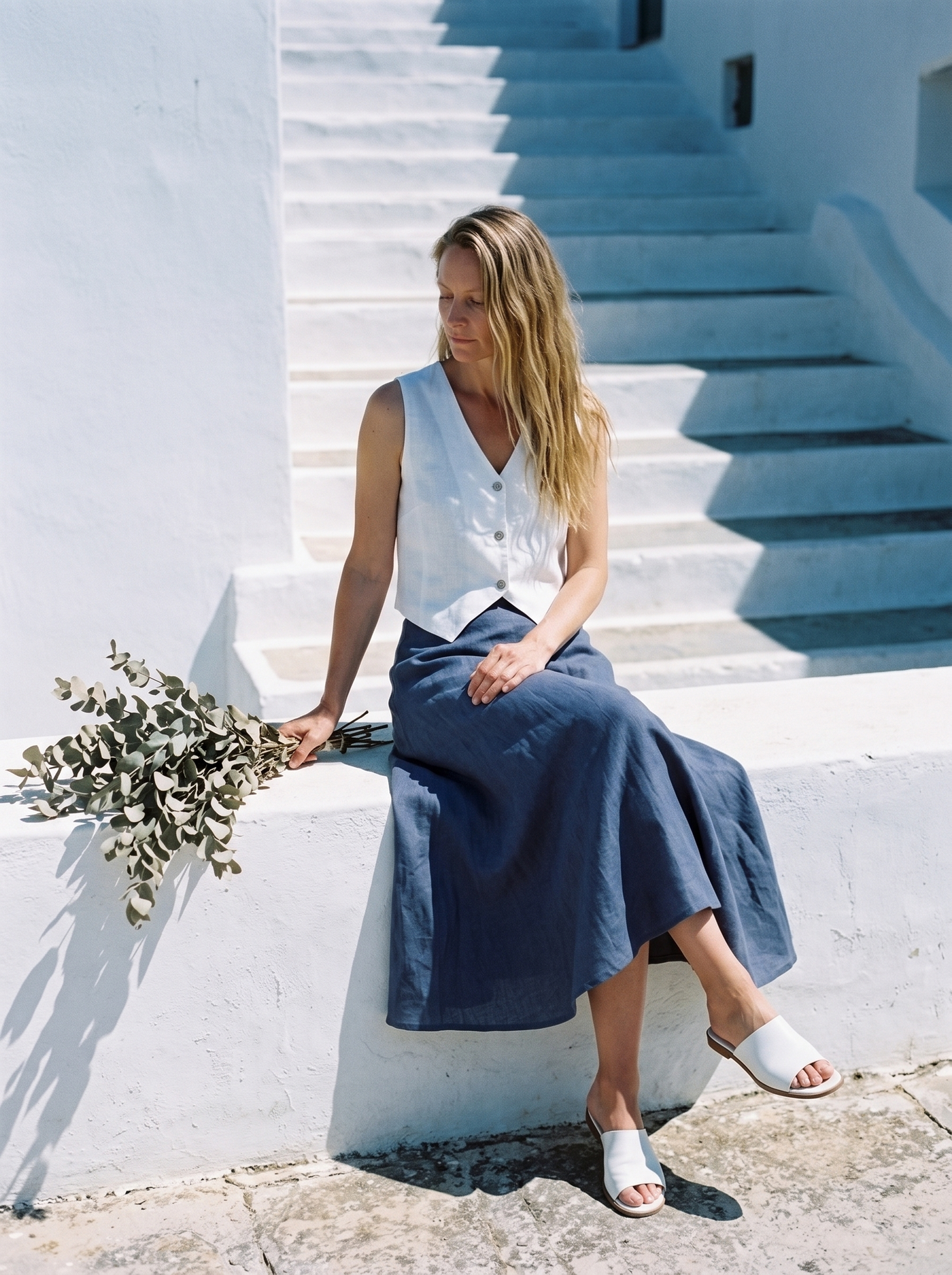 Full Circle Linen Skirt