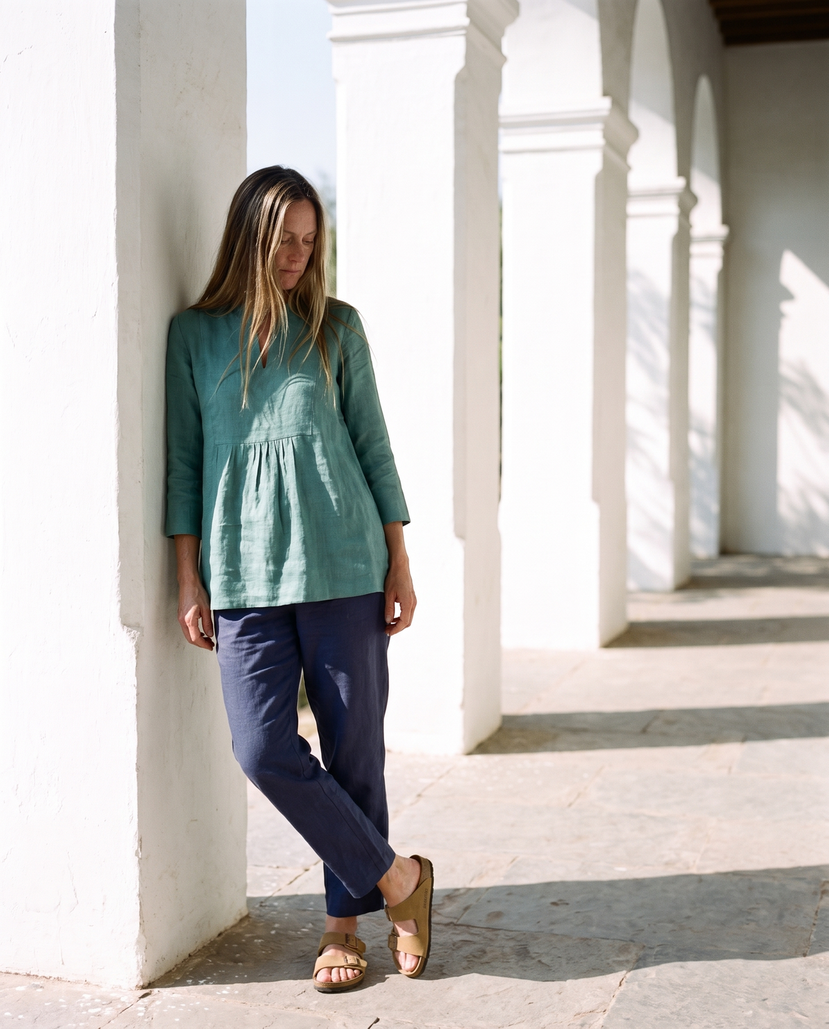 Linen Tunic and Trouser Set in washed linen, Ellementree