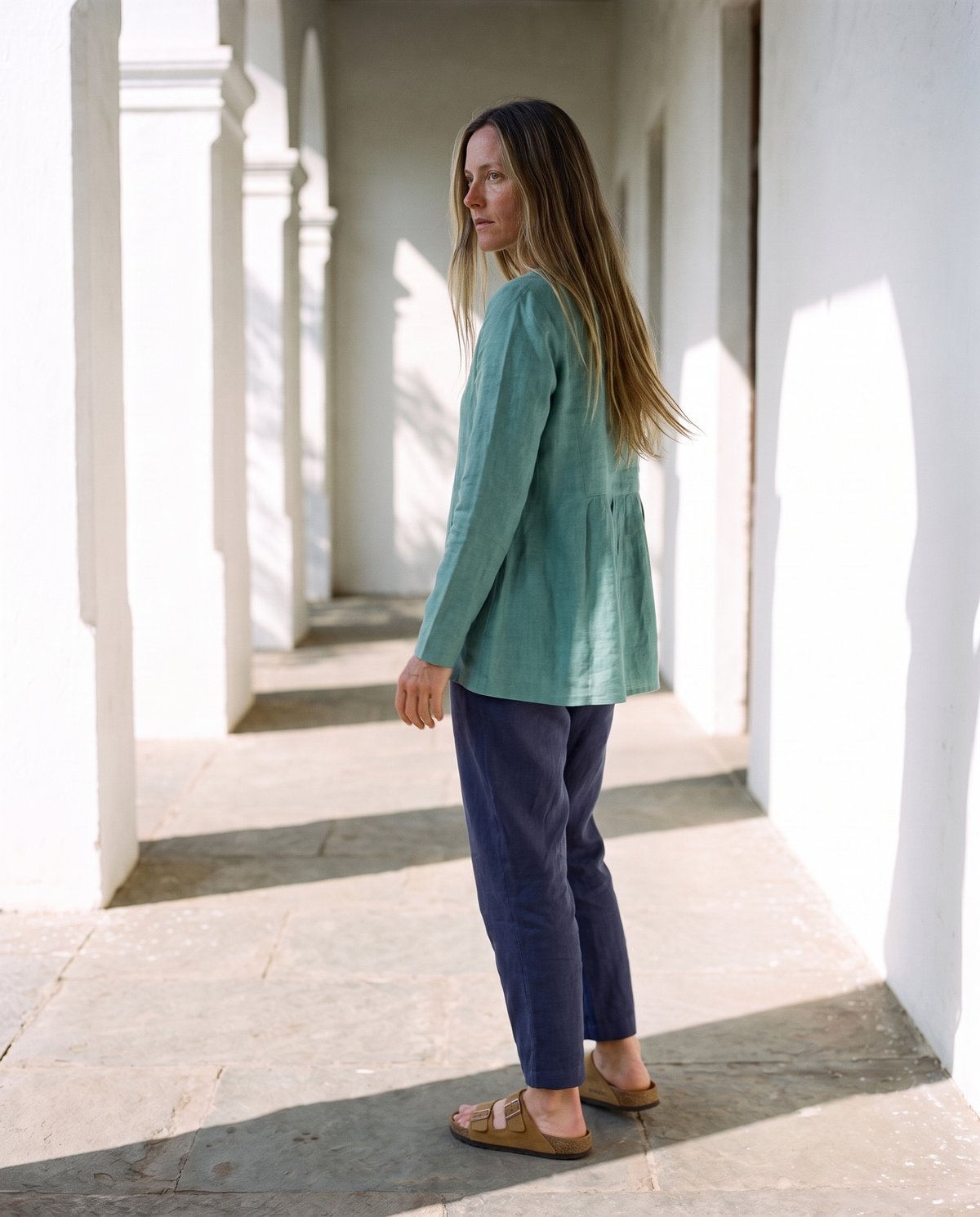 Linen Tunic and Trouser Set in washed linen, Ellementree