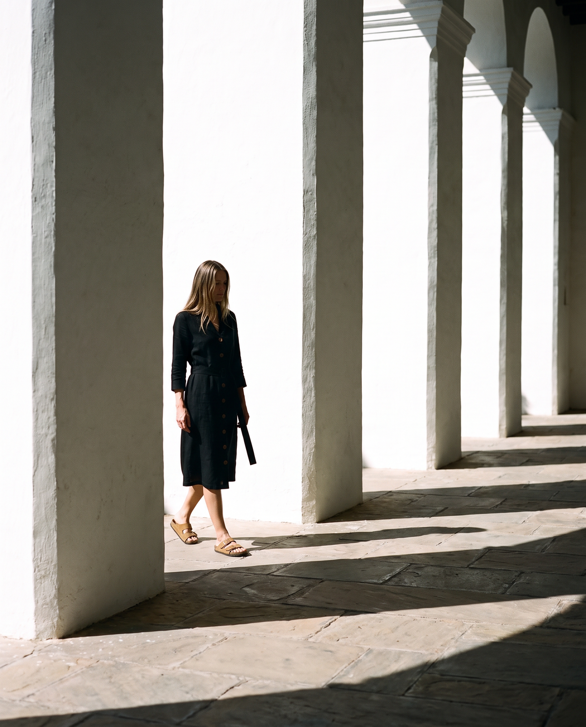 Belted Button Front Midi