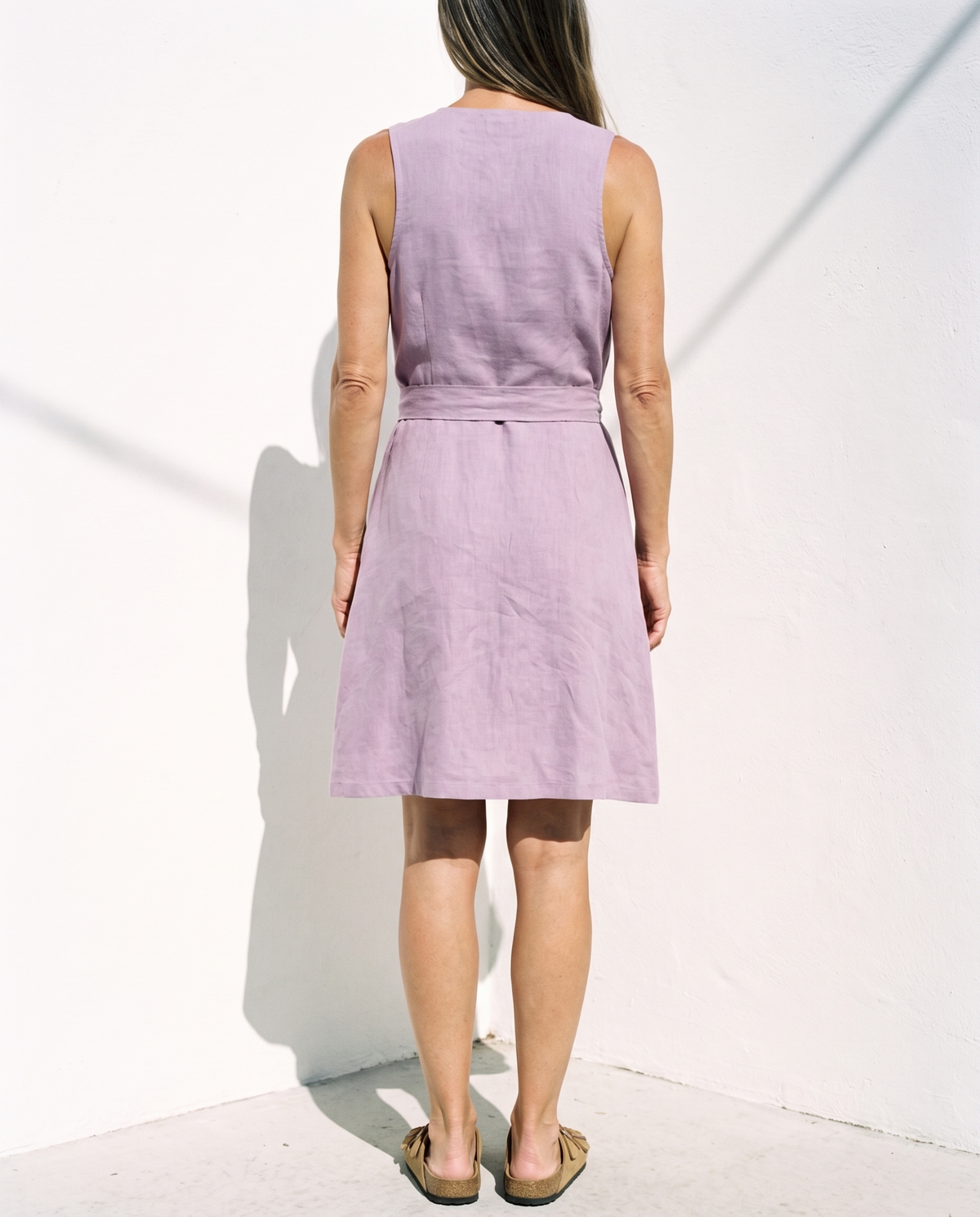 Sleeveless Wrap Midi Dress