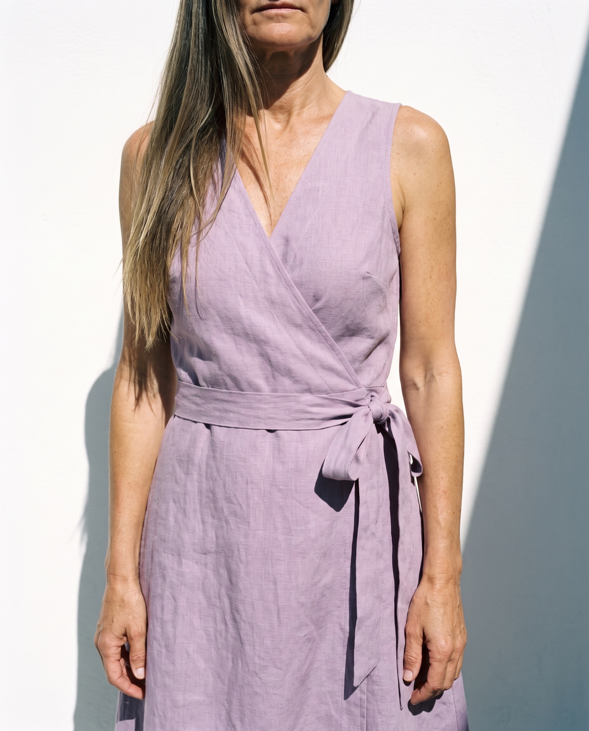 Sleeveless Wrap Midi Dress