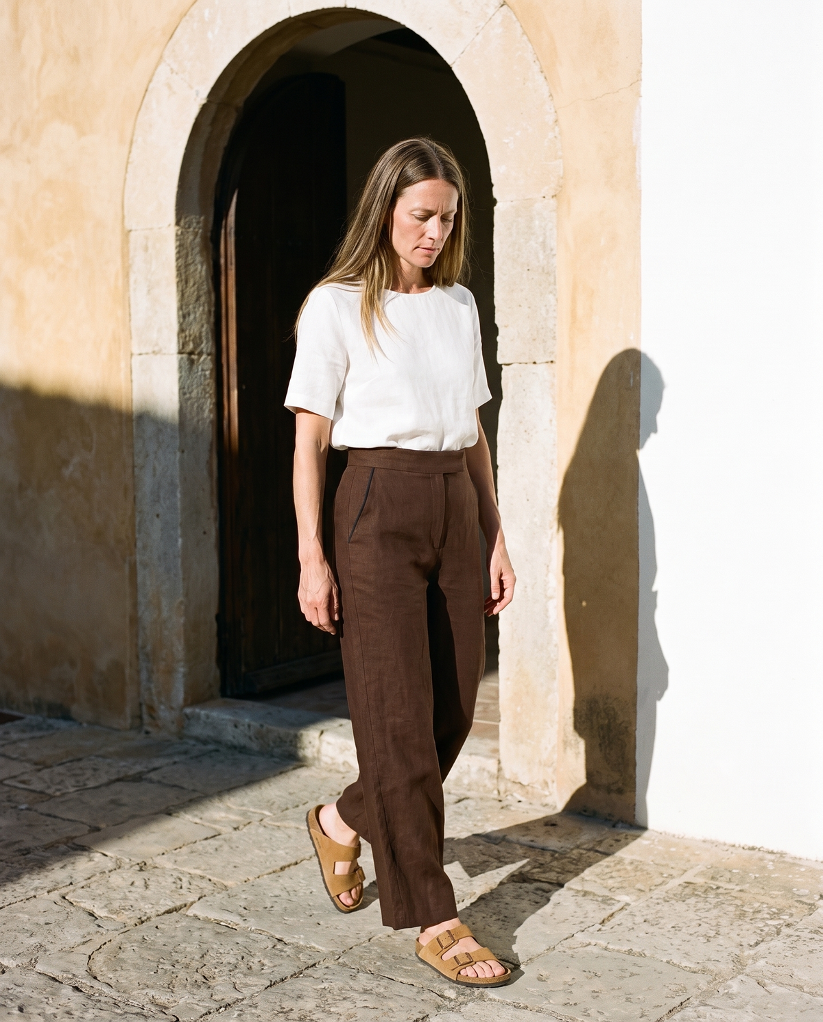Wide Leg Linen Trousers