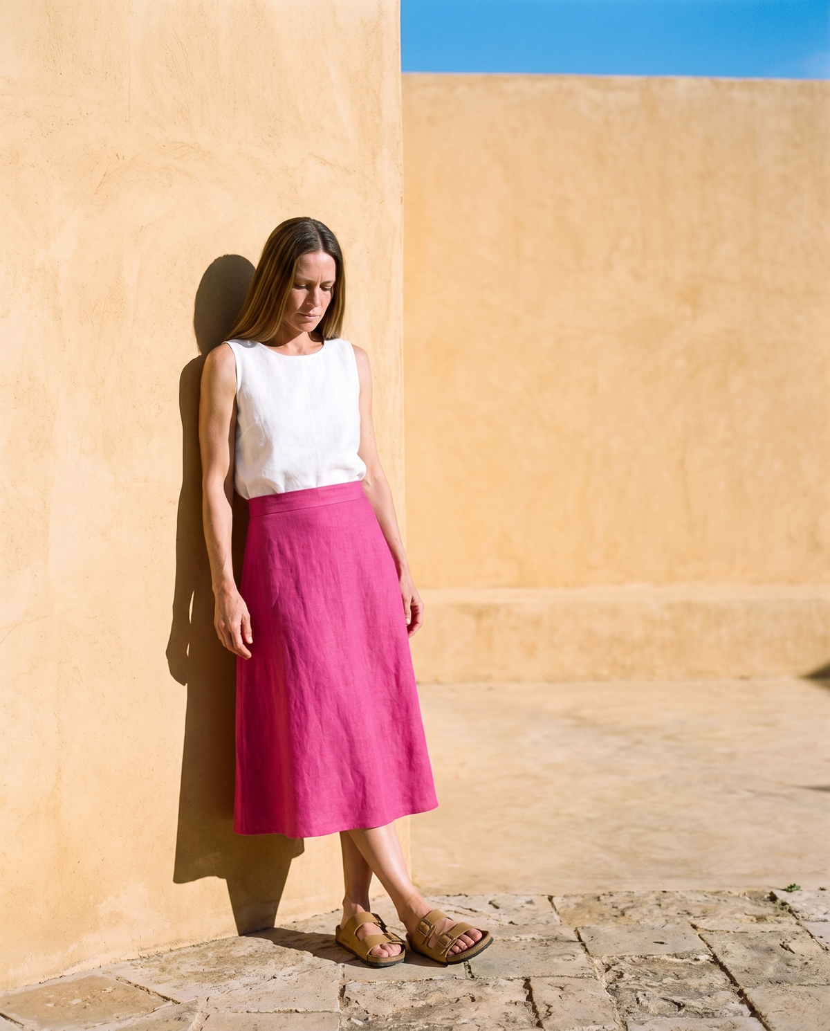 Long A-Line Linen Skirt EDIE