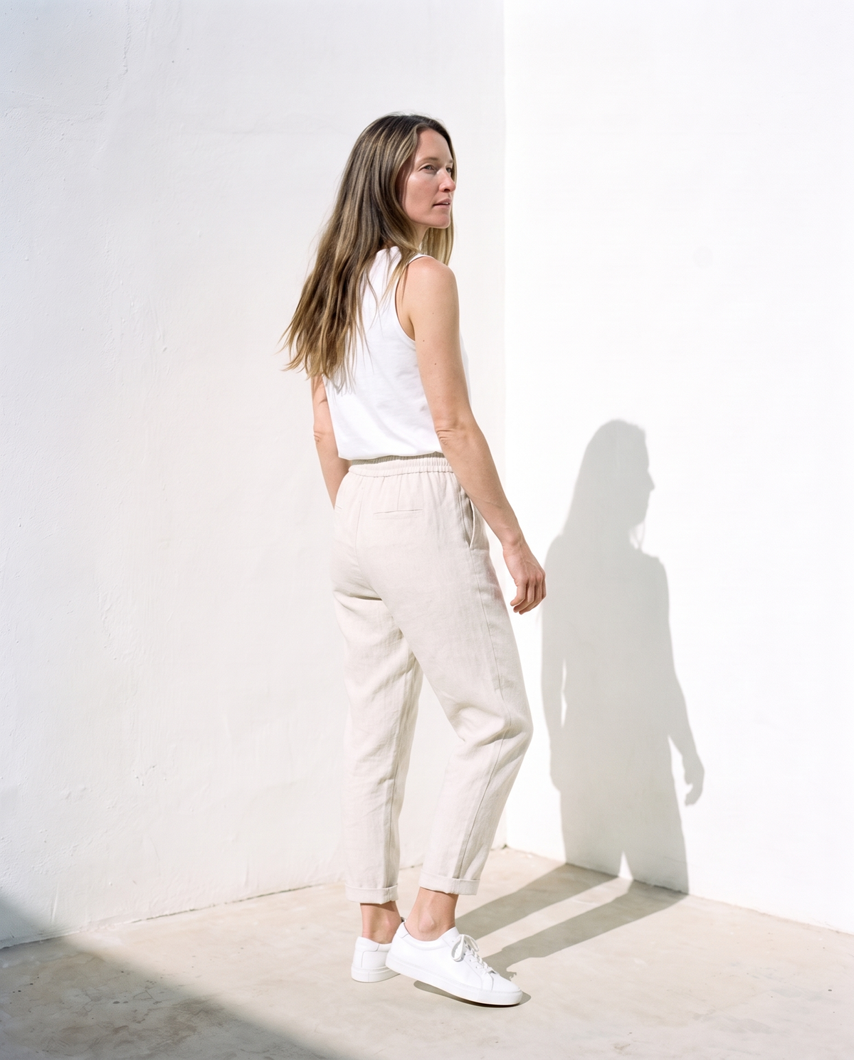 Tapered Linen Trousers