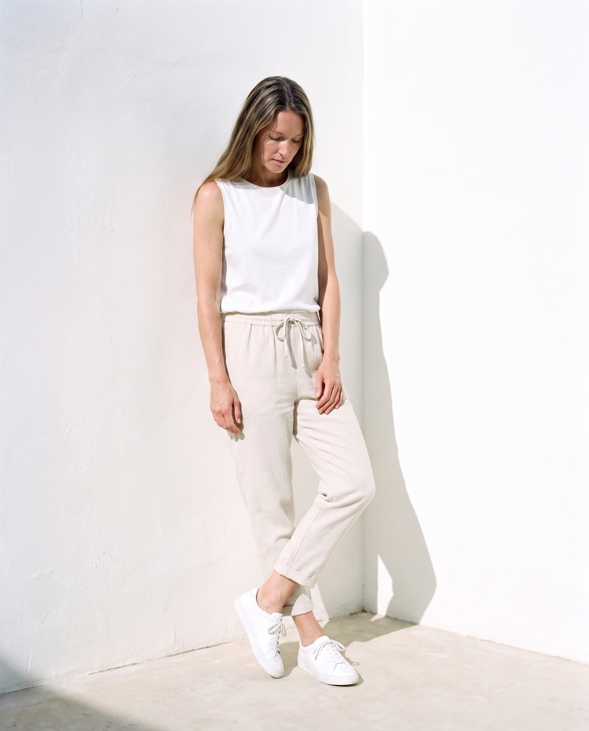 Tapered Linen Trousers