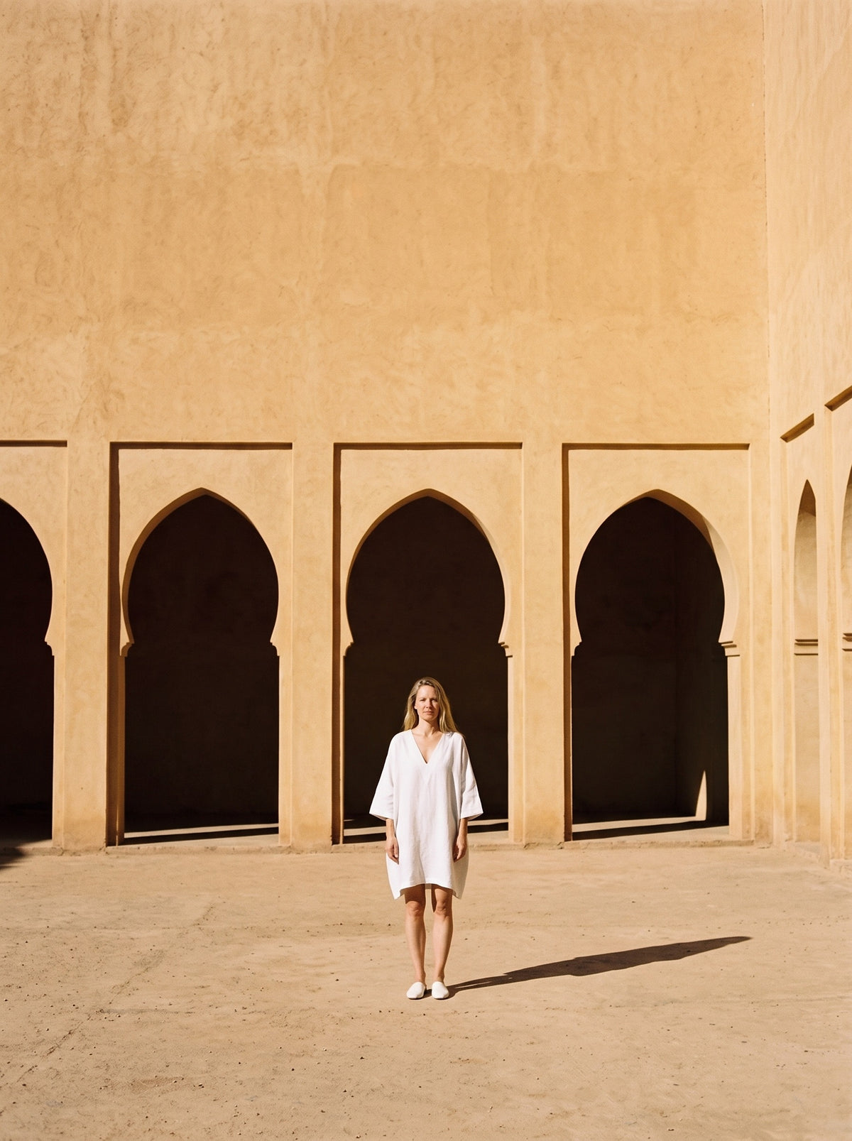 Kimono Sleeve Linen Kaftan
