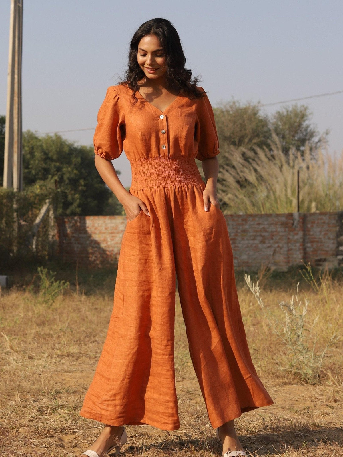 As seen on the NDR Talk Show: Jill Tammling in our linen jumpsuit