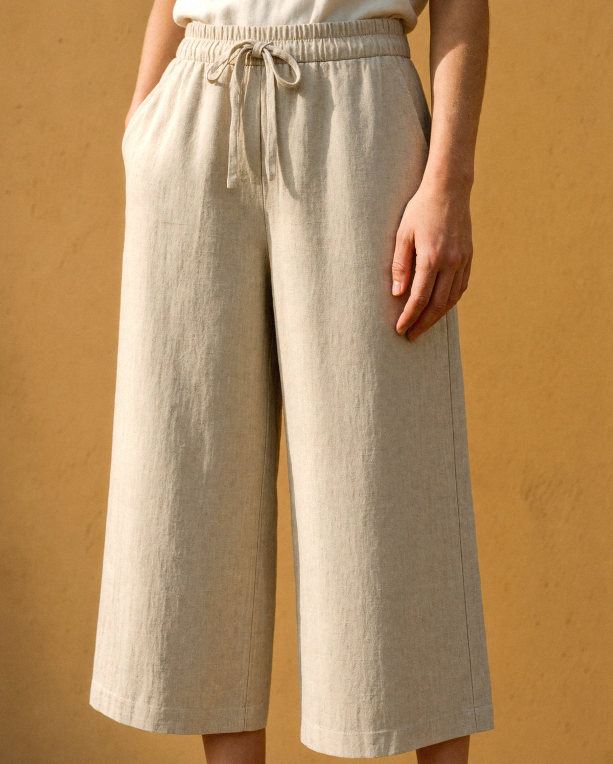 Carla Culottes, fabric and finish detail