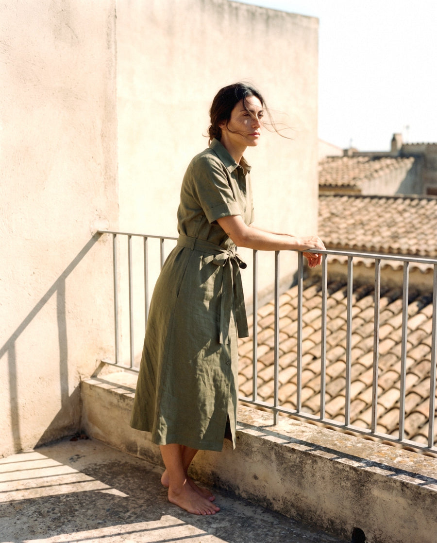 Linen in Olive