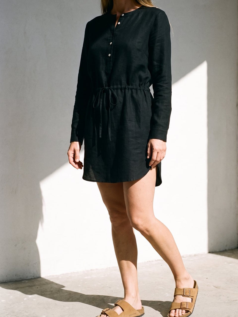 Drawstring Waist Mini Dress, front view