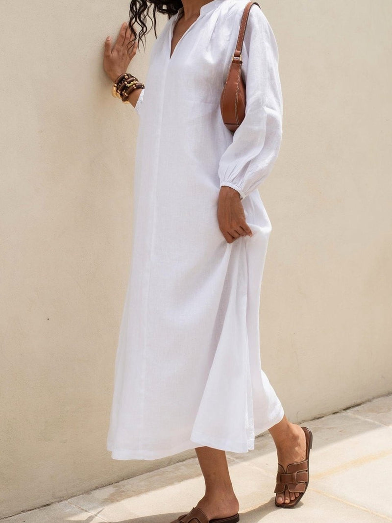 Oversized Linen Kaftan in washed linen, Ellementree