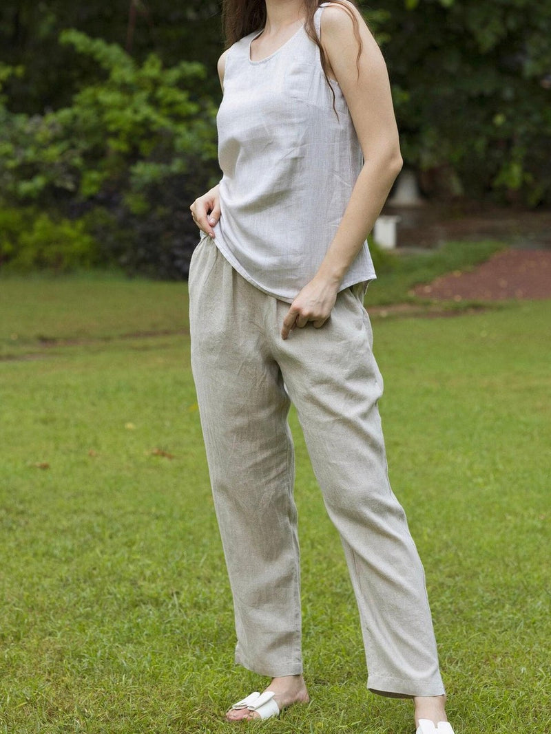 Sleeveless Linen Tank