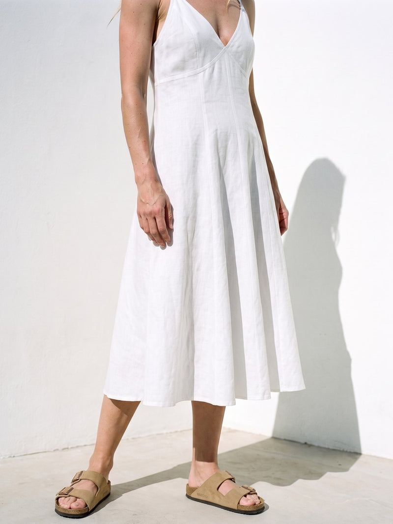 Strappy Linen Sundress, front view
