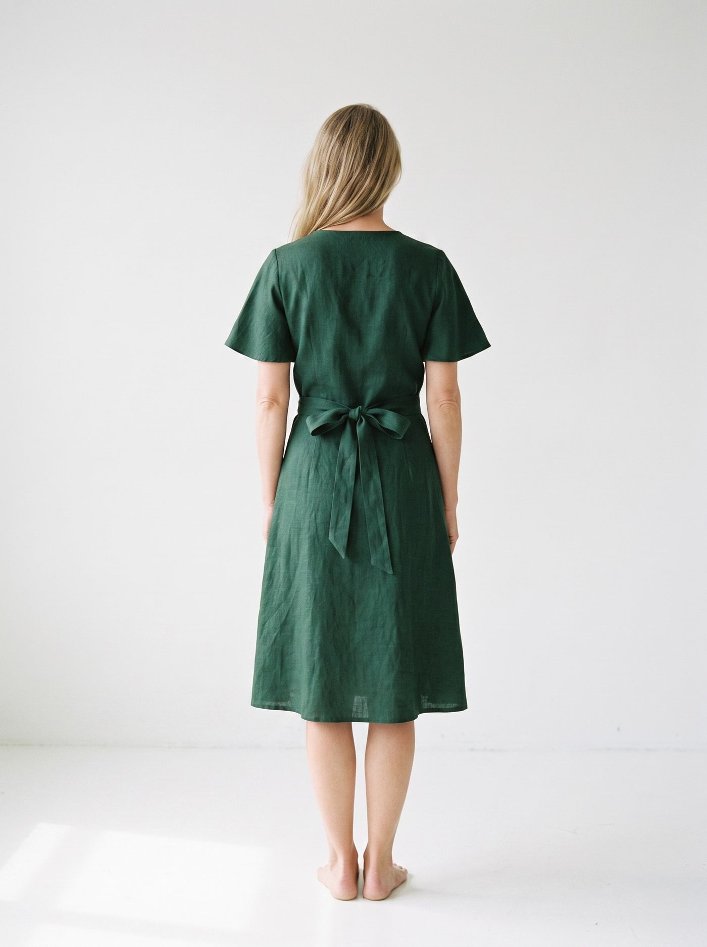 Flutter Sleeve Wrap Dress