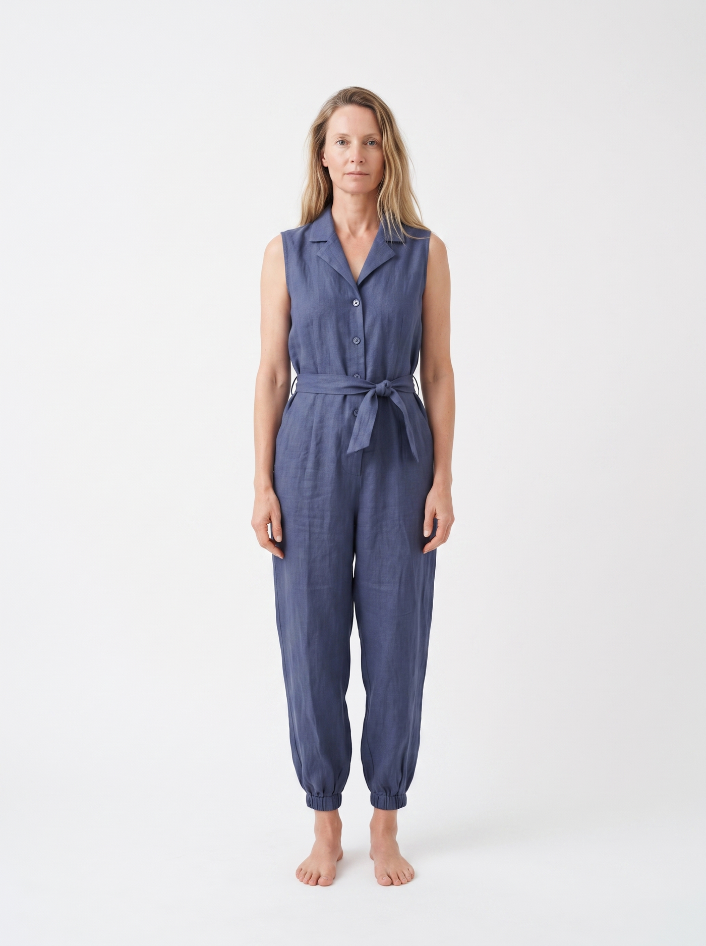 Sleeveless Linen Jumpsuit