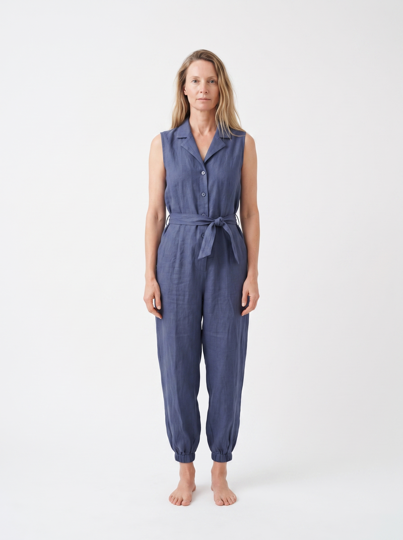 Sleeveless Linen Jumpsuit