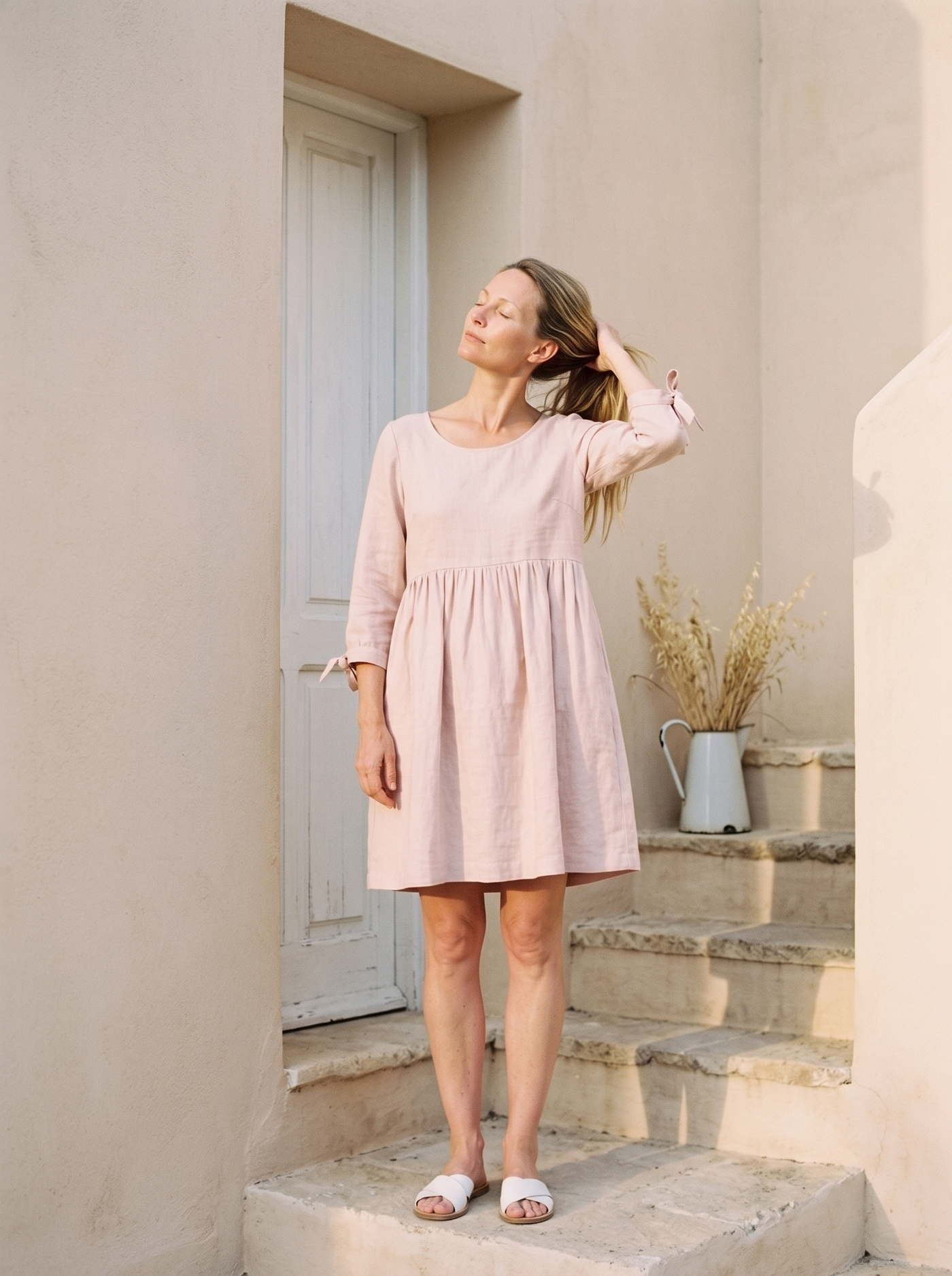 Gathered Smock Dress