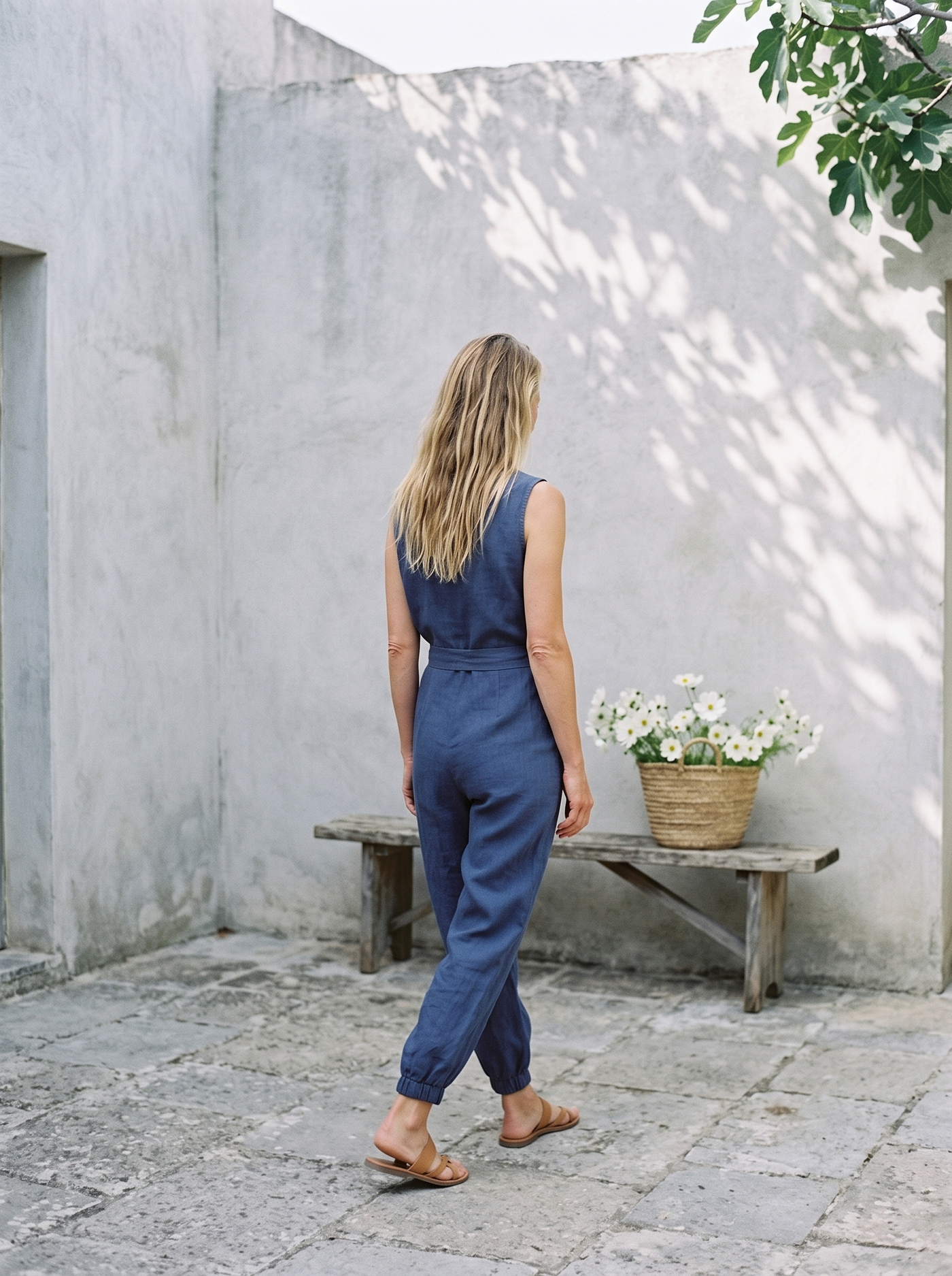 Sleeveless Linen Jumpsuit