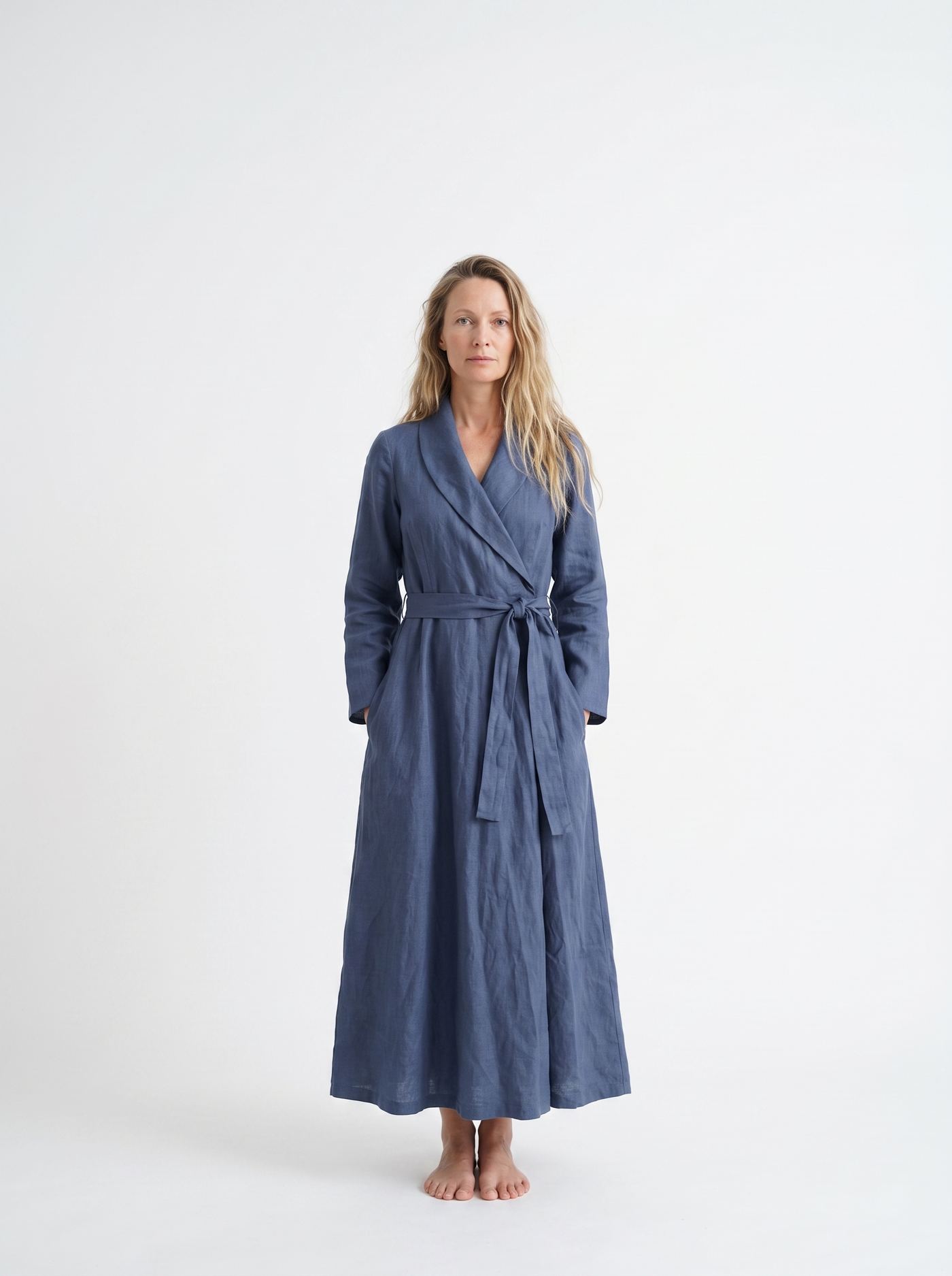 Wrap Linen Maxi Dress