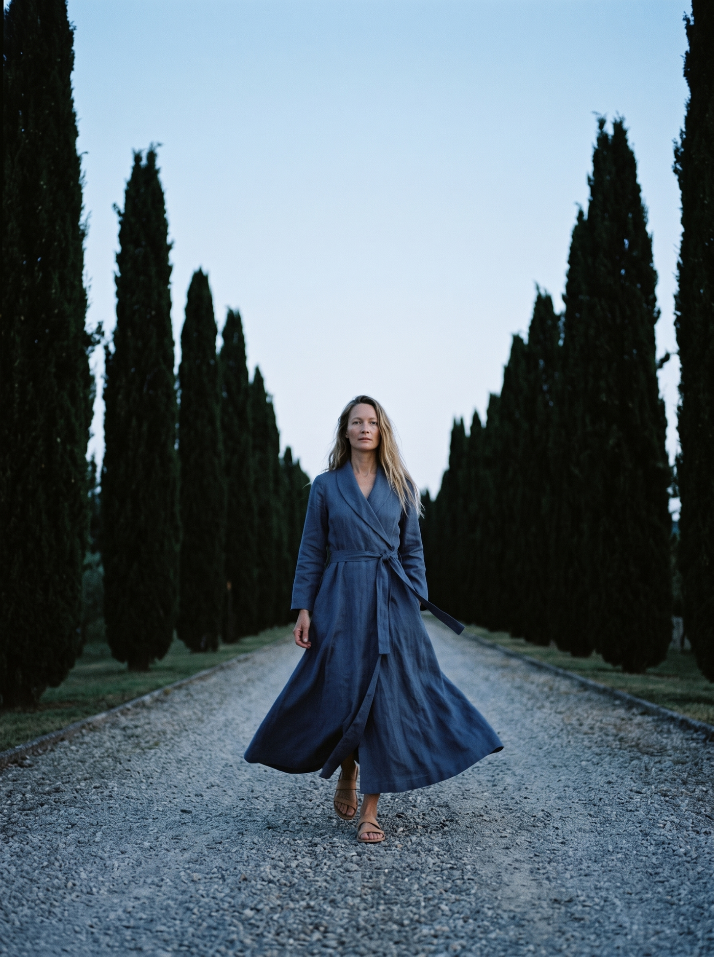 Wrap Linen Maxi Dress