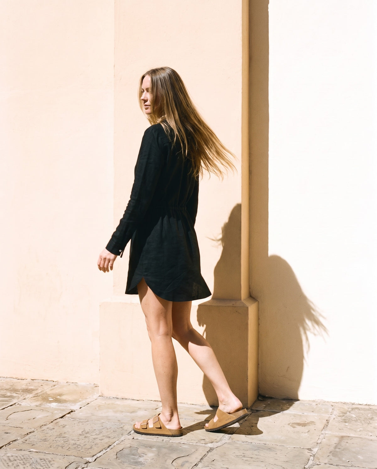 Drawstring Waist Mini Dress