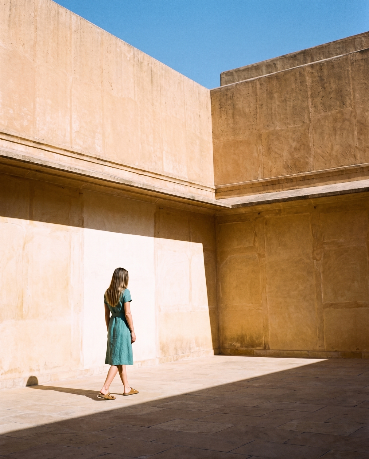 Wrap Linen Midi Dress