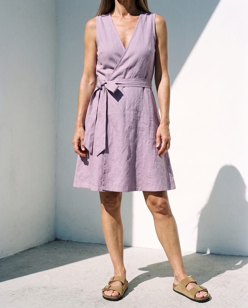 Sleeveless Wrap Midi Dress
