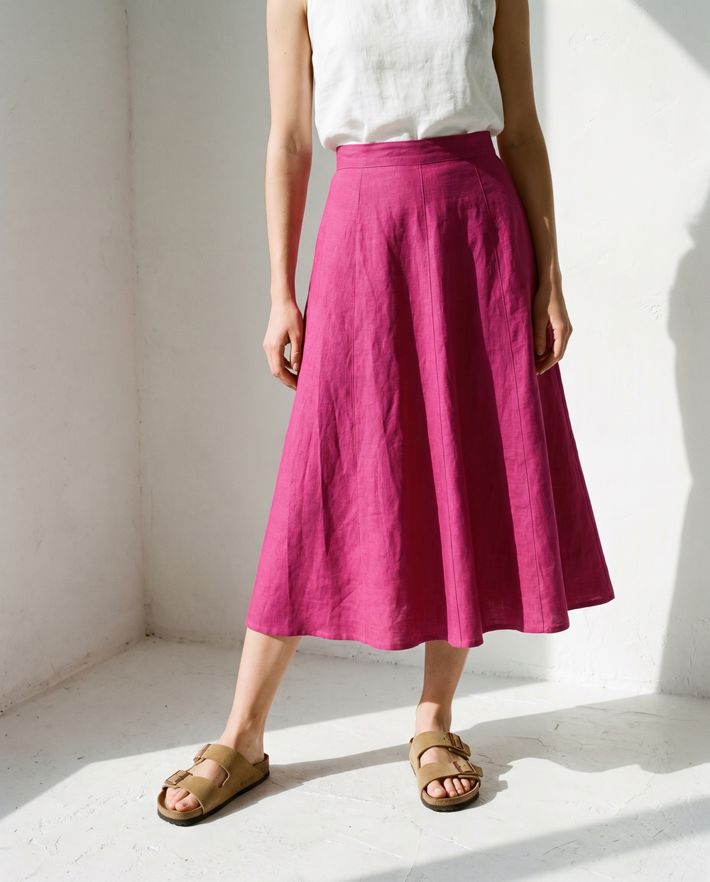 Long A-Line Linen Skirt EDIE