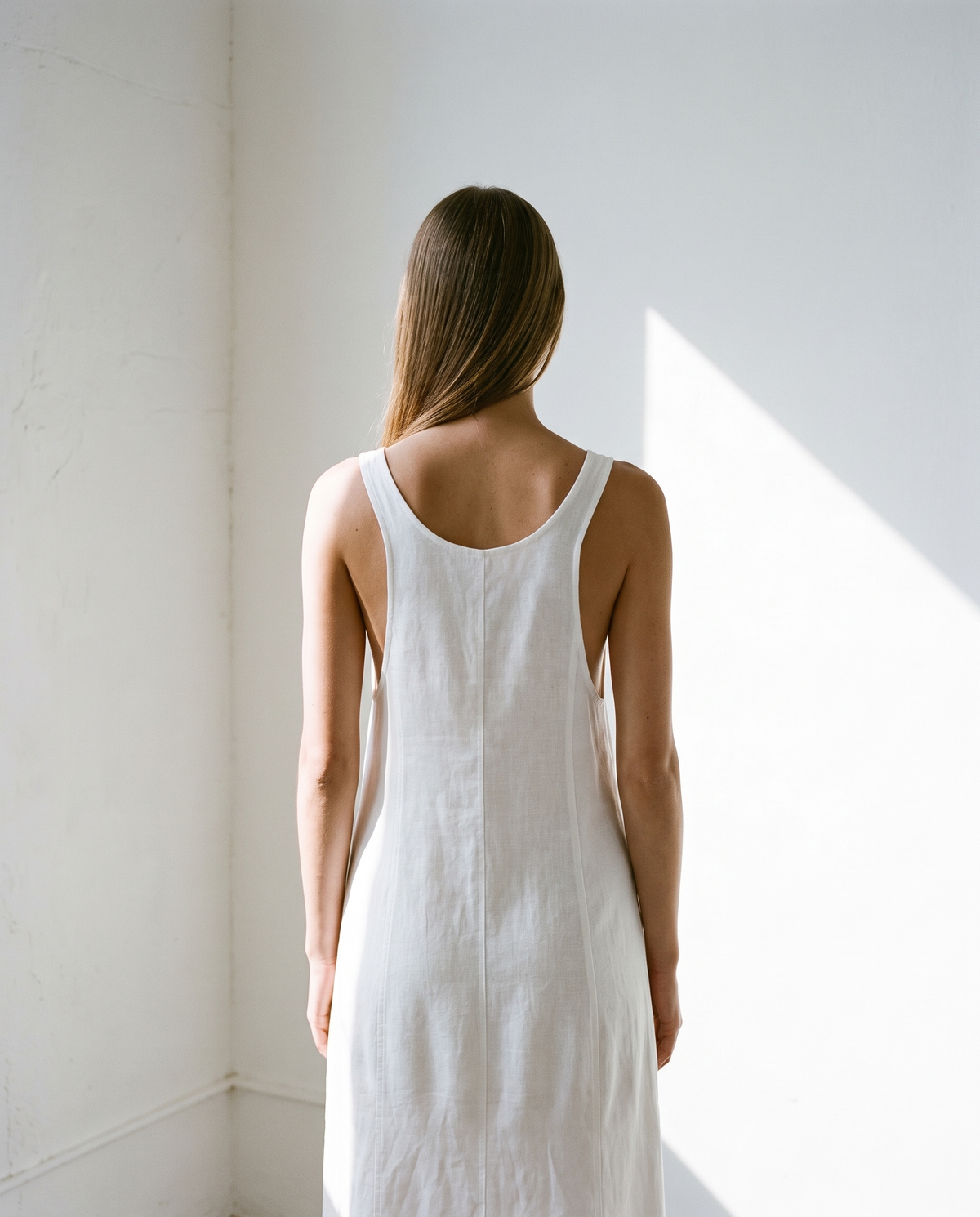 Button Front Sleeveless Linen Maxi Dress IRIS