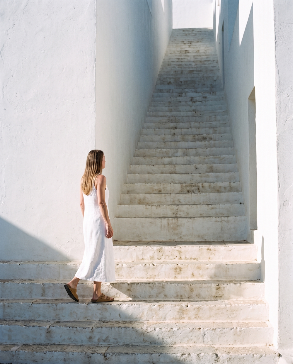 Button Front Sleeveless Linen Maxi Dress IRIS