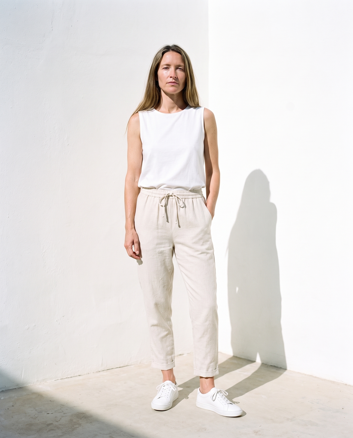 Tapered Linen Trousers