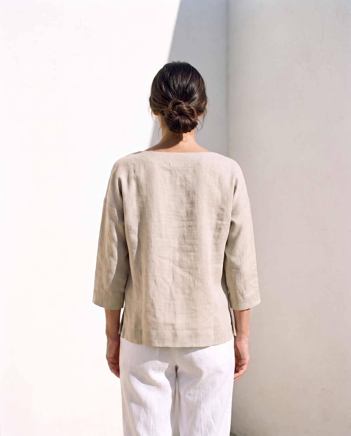 Lia Top in natural, back view