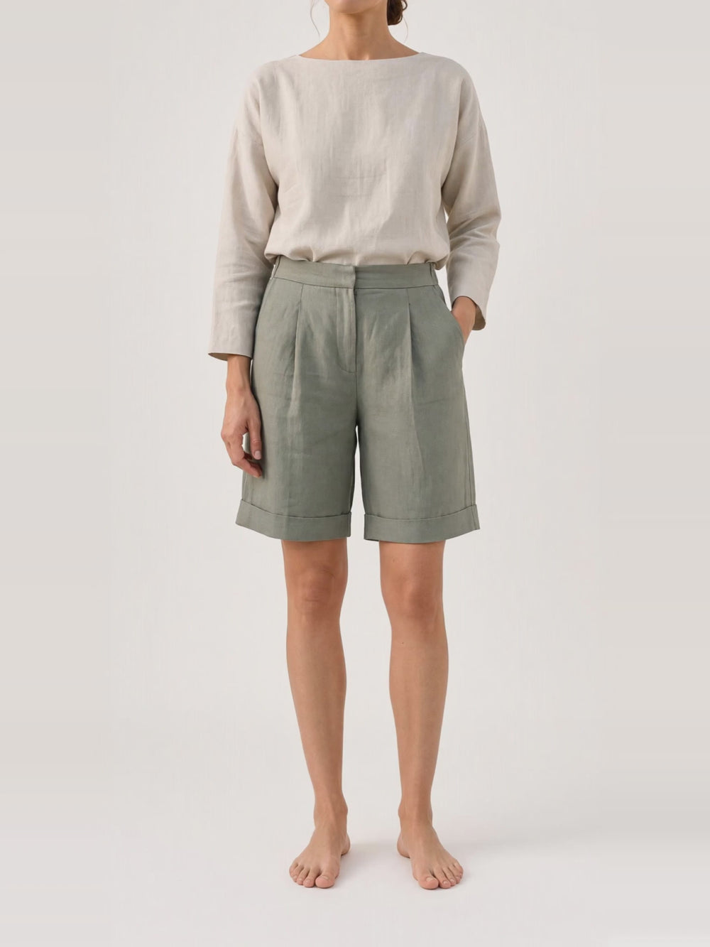 Rosa Shorts, turning in the studio